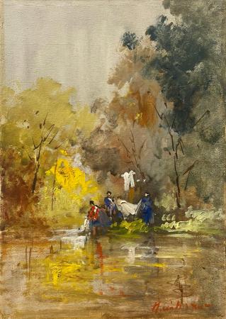 Art work by Norberto Martini Lavandaie  - oil canvas 